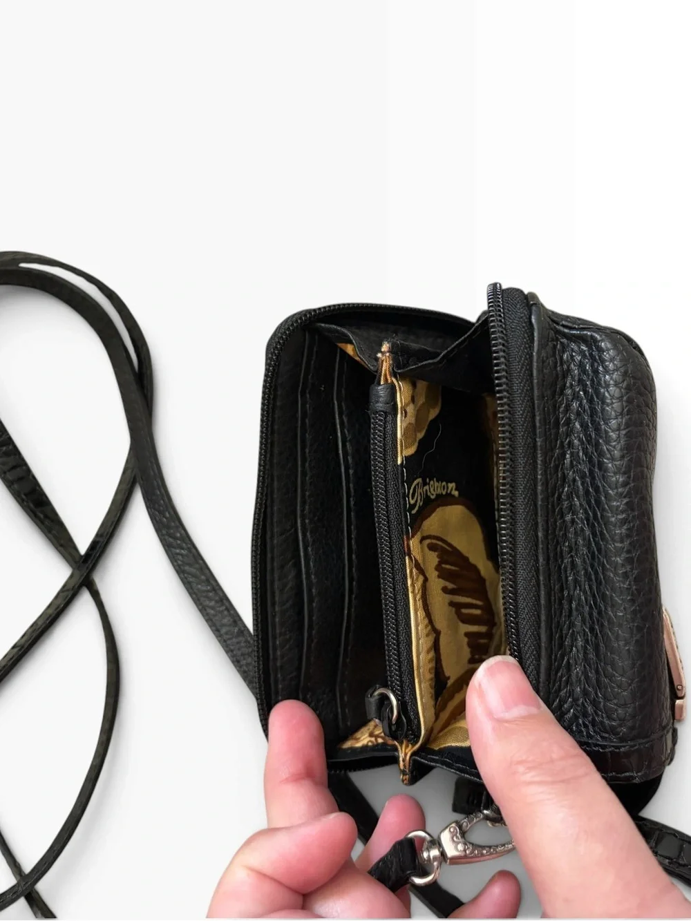 Vintage! Brighton Black Leather Cell Phone Holder